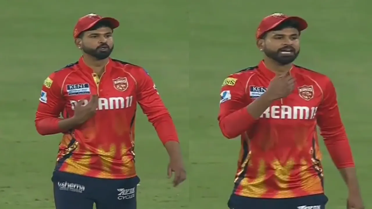 Shreyas Iyer angry at umpire